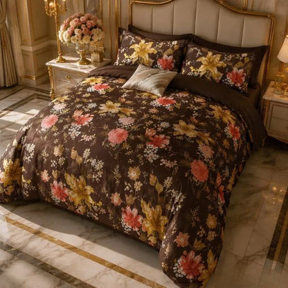 COMBO EDREDON PREMIUM 7 PIEZAS - FLORES