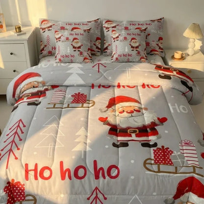 COMBO EDREDON PREMIUM 7 PIEZAS - NAVIDAD