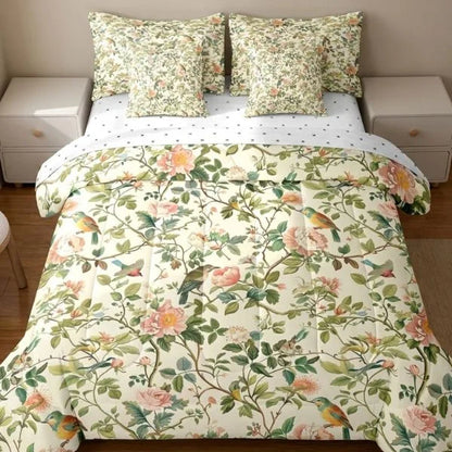 COMBO EDREDON PREMIUM 7 PIEZAS - FLORES 2