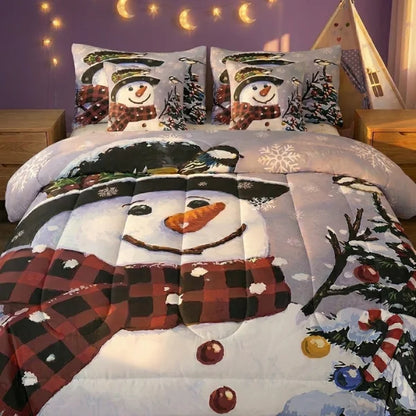COMBO EDREDON PREMIUM 7 PIEZAS - NAVIDAD