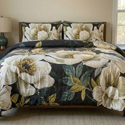 COMBO EDREDON PREMIUM 7 PIEZAS - FLORES