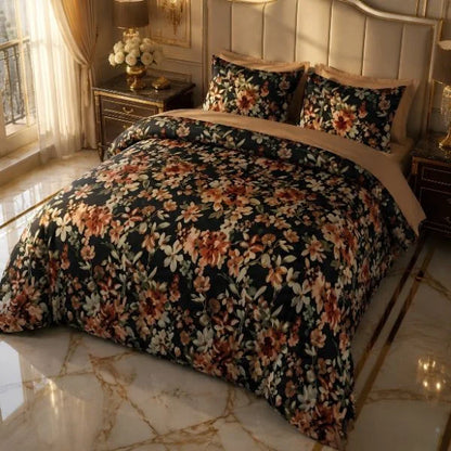 COMBO EDREDON PREMIUM 7 PIEZAS - FLORES