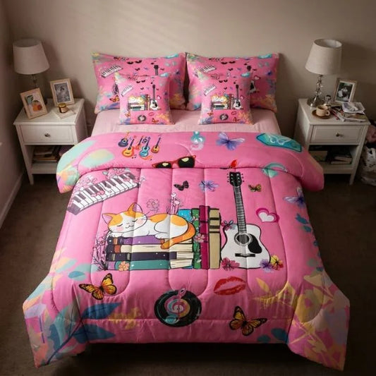 COMBO EDREDON PREMIUM 7 PIEZAS - MUSICA