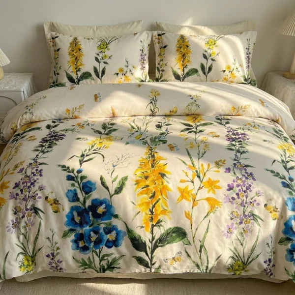 COMBO EDREDON PREMIUM 7 PIEZAS - FLORES