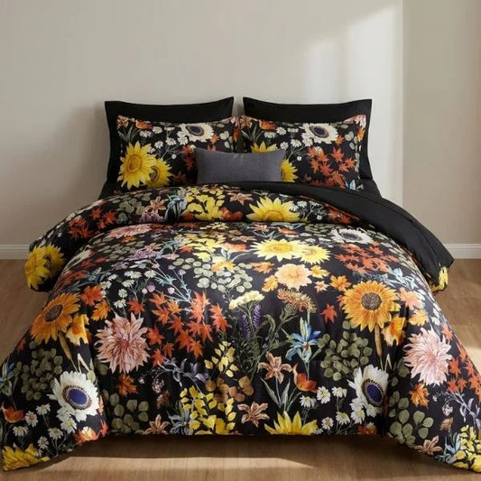 COMBO EDREDON PREMIUM 7 PIEZAS - FLORES 2