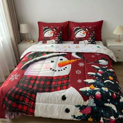 COMBO EDREDON PREMIUM 7 PIEZAS - NAVIDAD