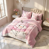 MUÑECO NIEVE ROSADO