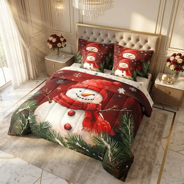 COMBO EDREDON PREMIUM 7 PIEZAS - NAVIDAD