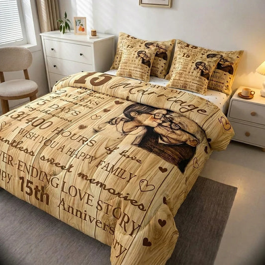 COMBO EDREDON PREMIUM 7 PIEZAS - PAREJAS