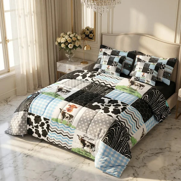 COMBO EDREDON PREMIUM 7 PIEZAS - ANIMAL