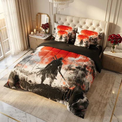 COMBO EDREDON PREMIUM 7 PIEZAS - NEGRO ESPECIAL