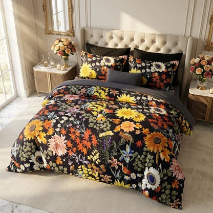 COMBO EDREDON PREMIUM 7 PIEZAS - FLORES 2
