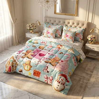 COMBO EDREDON PREMIUM 7 PIEZAS - NAVIDAD