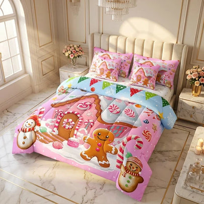 COMBO EDREDON PREMIUM 7 PIEZAS - NAVIDAD