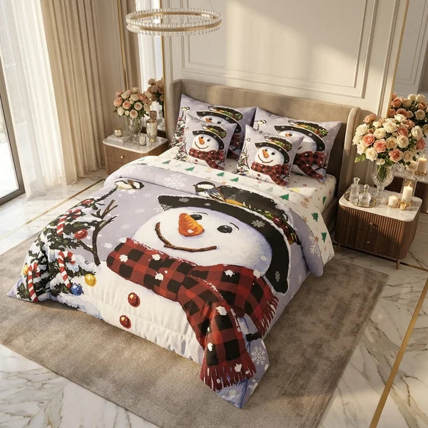 COMBO EDREDON PREMIUM 7 PIEZAS - NAVIDAD