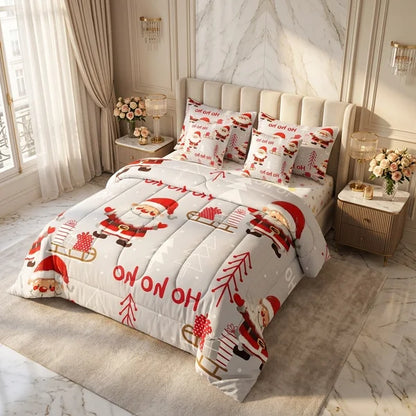COMBO EDREDON PREMIUM 7 PIEZAS - NAVIDAD